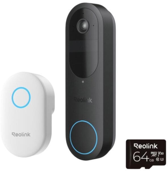 Sonerie wireless WiFi dual band Reolink *fara fir *rezolutie 2K 4MP si un unghi de vizualizare de 150° x 150° *Lentila:1.2 mm, diafragma F1.8 *Baterie: 7000mAh reincarcabila (Durata de viata variaza in functie de setari, utilizare si temperatura.) *Alimentare prin fir: 8-24V AC, 24V DC, port USB-C