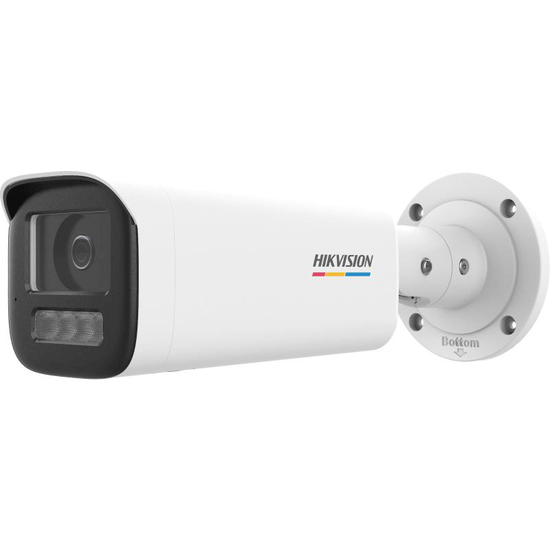 Camera de supraveghere IP Bullet 4MP ColorVu Hikvision DS-2CD1B47G2H- LIUF(4MM), lentila fixa 4mm, iluminare: Color: 0.0005 Lux @ (F1.0, AGC ON),B/W: 0 Lux with IR: 50m, microfon incorporat, slot card de memorie: microSD/microSDHC/microSDXC card pana la 512 GB, alarma la evenimente:Motion detection