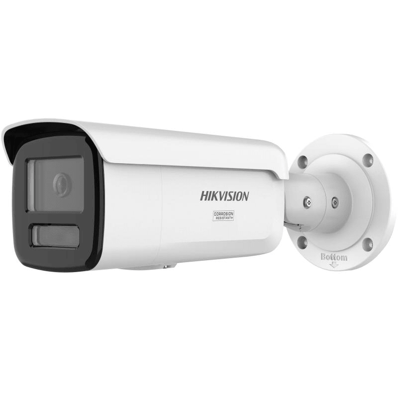 Camera de supraveghere IP Bullet 4MP Hikvision DS-2CD2T47G3-LIY(2.8MM), lentila fixa 2.8mm, iluminare min: Color: 0.0005 Lux @ (F1.0, AGC ON),0 Lux cu lumina alba: 60m, IR: 60m, slot card de memorie: microSD/microSDHC/microSDXC maxim 512GB, alarma la evenimente: Motion detection (support alarm