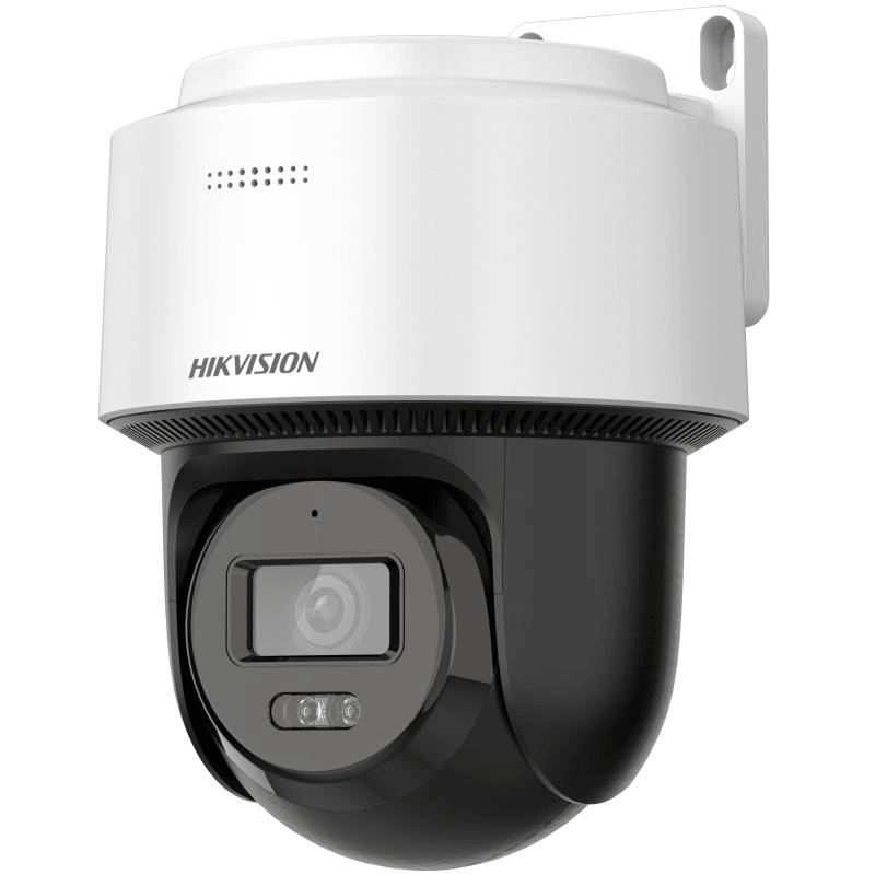 Camera de supraveghere IP PT Hikvision DS-2DE2C400MWG-E(4MM), lentila fixa: 4mm, iluminare: Color: 0.01 Lux @ (F2.0, AGC ON),B/W: 0.005 Lux @ (F2.0, AGC ON),0 Lux, IR: 30m, lumina alba: 30m, microfon si difuzor incorporat, slot card de memorie: microSD/microSDHC/microSDXC card, up to 512 GB, alarma