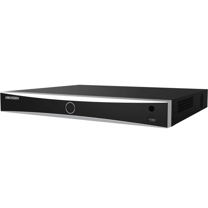 NVR Hikvision 16 canale PoE AcuSense 4K DS-7616NXI-K2/16P(D) , 2-ch@12 MP or 3-ch@8 MP or 6-ch@4 MP or 12-ch@1080p, H.265/H.265 +/H.264+/H.264, iesiri: HDMI/VGA, 2x SATA max 10TB pe HDD, AI by device: Facial recognition, perimeter protection, motion detection 2.0, AI by camera: Facial recognition