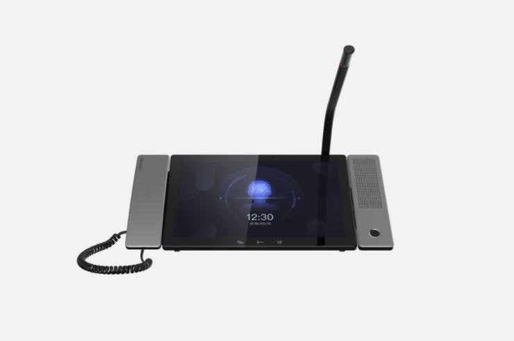 Unitate de control( Master station) cu Android pentru videointerfonie Hikvision DS-KM9503, 10.1-inch IPS cu touch screen, rezolutie 1280 × 800, sistem de operare Android 7.1, server SIP integrat, se pot conecta pana la 10000 de dispozitive, suporta pana la 128 camere IP, suporta mai mult de 2