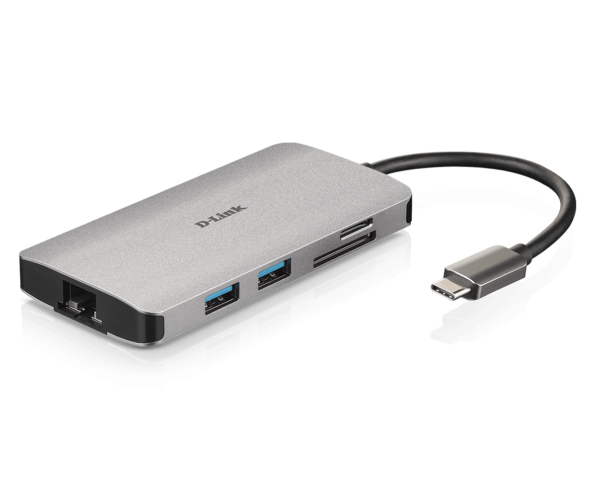 Hub USB DLINK DUB-M810, 8 porturi 3.0, gri