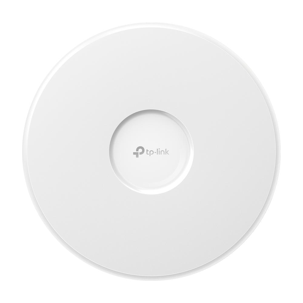 "Omada BE9300 Ceiling Mount Tri-Band Wi-Fi 7 Access Point PORT: 1×2.5G RJ45 Port SPEED:574Mbps at 2.4 GHz + 2880 Mbps at 5 GHz+ 5760 Mbps at 6 GHz FEATURE: 802.3at POE+ and 12V DC (Power Adapter is not included), 4×Internal Antennas, MU-MIMO, 320MHz Supported, Seamless Roaming, Band Steering