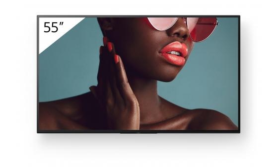Monitor signage Sony BZ40L, 55", 700nit, 24/7, UHD, panel IPS, D-LED, 8ms, contrast static 1200:1, contrast dinamic 600000:1, mătuire 47% with low reflection, Android 10, stocare 32GB. Miracast, Chromecast built-in, AirPlay, Apple HomeKit, Google Play Store. Conectivitate: WiFi (2.4GHz, 5GHz), BT