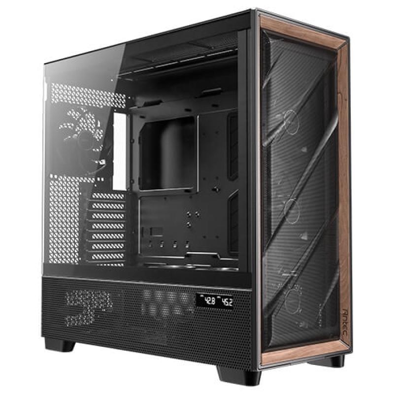 Carcasa ANTEC Flux PRO Full Tower RGB NEGRU, Tempered Glass, Sloturi Expansiune 8, Drive Bays: 4x3.5" HDD 2x2.5", Ventilatoare Suportate: 12, Ventilatoare incluse: 2x 120mm 4x140mm, Format Placa De Baza Suportat: Micro-ATX, ITX, ATX, E-ATX, Lungime Maxima Placa Video: 455mm, Inaltime Maxima Cooler