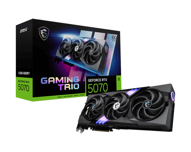 Placa Video MSI GEFORCE RTX 5070 GAMING TRIO OC 12GB GDDR7 192 bit, PCIE 5.0, 3x DP 1x HDMI