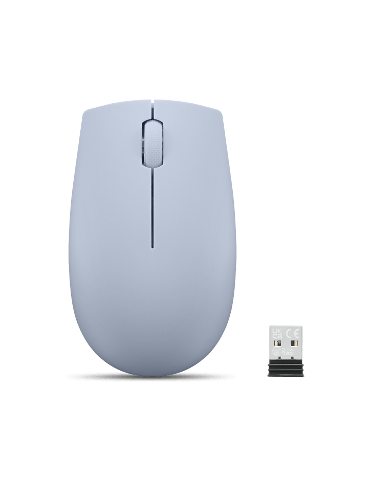 Lenovo 300 Wireless Compact Mouse Frost Blue, Tip: Standard, Rezolutie (dpi): 1000 dpi, Butoane/rotite, 3, Interfata mouse/ Tehnologie: Wireless, Interfata receiver, dongle USB 2.4GHz, Culoare: Albastru, Dimensiune (mm): 97.91 x 57.99 x 32.53 mm, Greutate: 52g, Garantie: 1 an