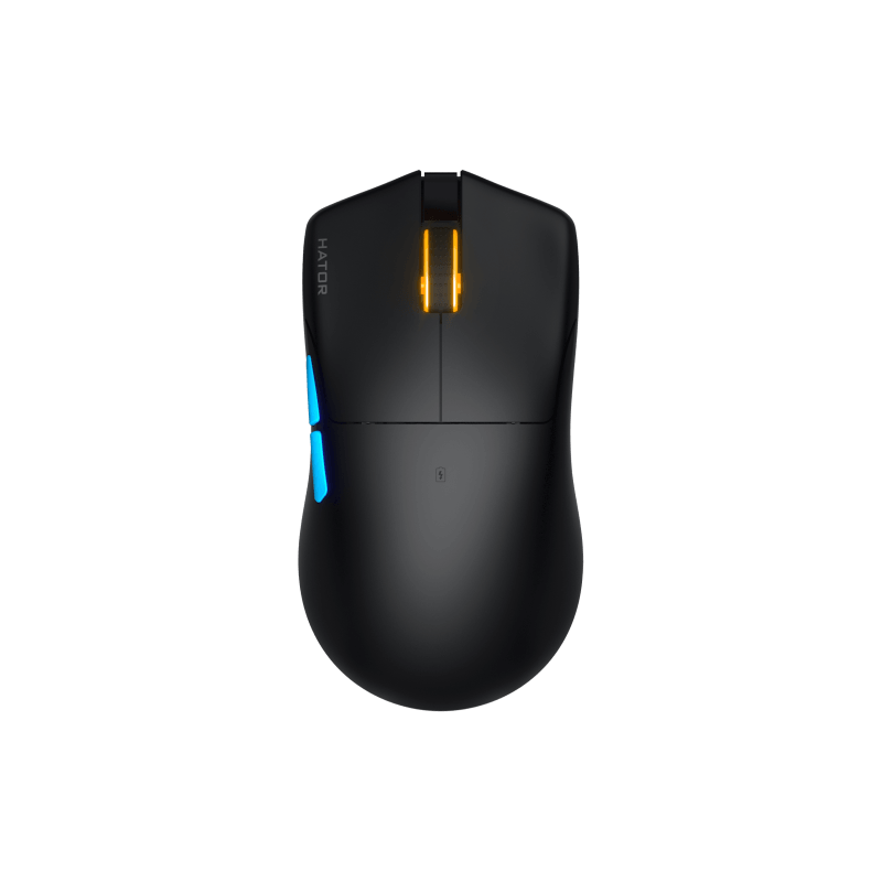 Mouse gaming wireless Hator Pulsar 3 PRO, polling rate pana la 1000Hz, senzor Optical PixArt PAW 3950, rezolutie maxima 30000 DPI, switch HATOR® Optical 100M, side switch Kailh 3M, durata de viata baterie in wireless mode pana la 120 de ore, negru