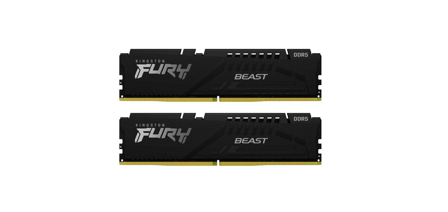Memorie RAM Kingston DDR5 64GB 5600Mhz CL36 1.25V Dual Channel Kit Fury Beast Black EXPO