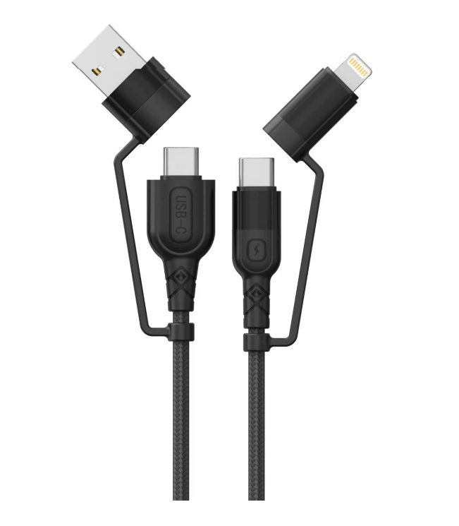 Cablu Audio Lemontti USB A&C-USB-C, material: Aliaj aluminiu, Nailon impletit, lungime 1,2m, - iesire USB-A la USB-C: 5V/2A Max 10W, iesire USB-A la Lightning: 5V/2.4A, iesire USB-C la Lightning: 5V/3A 9V/2A 12V/1.5A 15V/2A 30W Max, iesire USB-C la USB-C: 20V/3A 60W MAX", incarcare si transfer