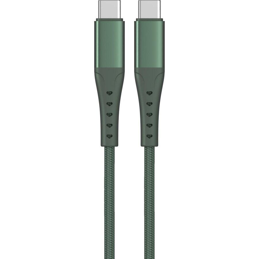 Cablu Lemontti Bending Aluminum Fast Charge Type-C la Type-C, PD 65W, 1.2m, Verde