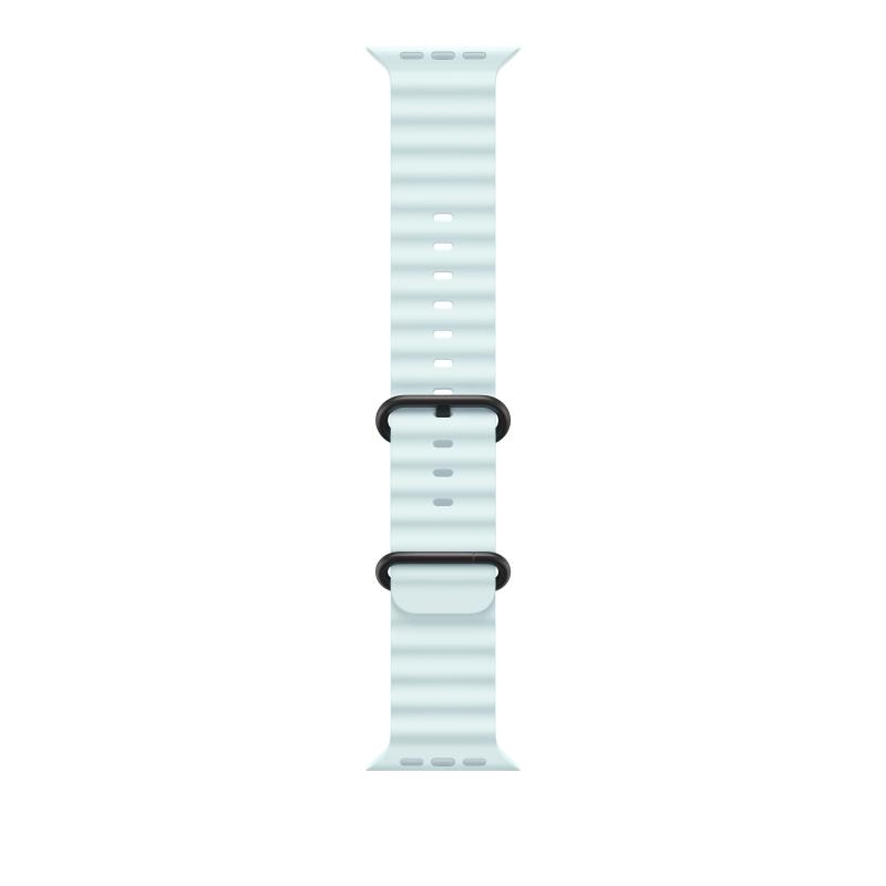 Apple Watch 49mm Ice Blue Ocean Band - Black Titanium Finish