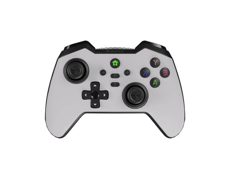 Controller wireless Genesis Mangan 400, tip Analog/Digital, interfata USB, bluetooth, numar butoane 19, lungime cablu 200 cm, acumulator 000 mAh, compatibilitate Android, iOS, MAC, Windows 10,11,7,8, alb