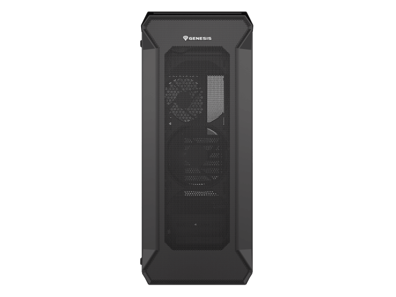 Carcasa GENESIS IRID 505 V2 Mid Tower NEGRU, Tempered Glass, Sloturi Expansiune 8, Drive Bays: 2x3.5" 7x2.5", Ventilatoare Suportate: 6 (spate: 1x120mm, fata: 3x120mm sau 2x140mm, sus: 2x120mm sau 2x140mm), Ventilatoare Incluse: 4 (2x120mm), Format Placa De Baza Suportat: Mini-ITX, Micro-ATX, ATX