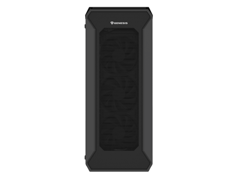 Carcasa GENESIS IRID 505F Mid Tower NEGRU, Tempered Glass, Sloturi Expansiune 8, Drive Bays: 2x3.5" 7x2.5", Ventilatoare Suportate: 6 (spate: 1x120mm, fata: 3x120mm sau 2x140mm, sus: 2x120mm sau 2x140mm), Ventilatoare Incluse: 5 (sus: 1x120mm, fata: 3x120mm, spate: 1x120mm), Format Placa De Baza