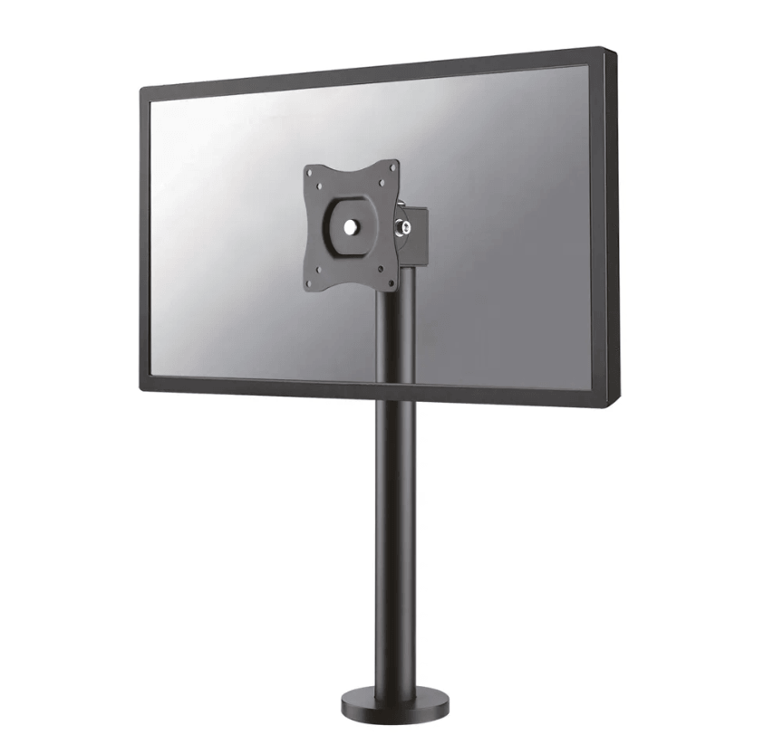 Suport monitor de birou Neomounts NS-DPOS100BLACK; pentru display-uri cu diagonale 10"-32", sistem de prindere VESA 75x75~100x100, greutate maxima suportata 15kg, tilt +45°, -15°, swivel +360°, rotate +360°; culoare negru. Garantie 5 ani