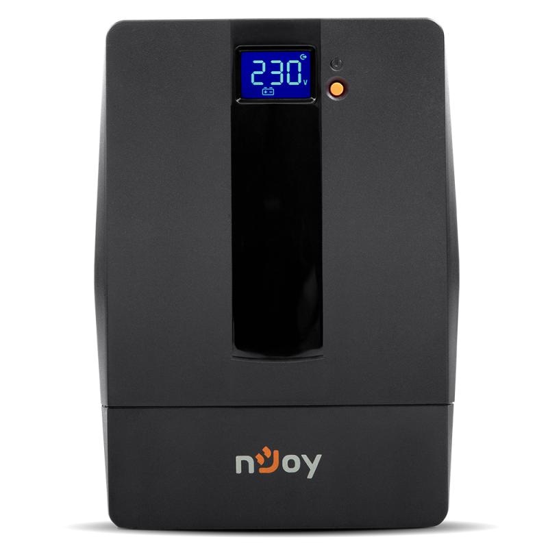 UPS nJoy Horus Plus 2000, 2000VA/1200W, Afisaj LCD cu ecran tactil, 4 Prize Schuko cu Protectie, Repornire Automata, RJ11 protectie pentru linia de telefon/modem, Posibilitatea de monitorizare si control prin USB, LAN si internet, port de comunicare USB, rata de eficienta pana la 90%