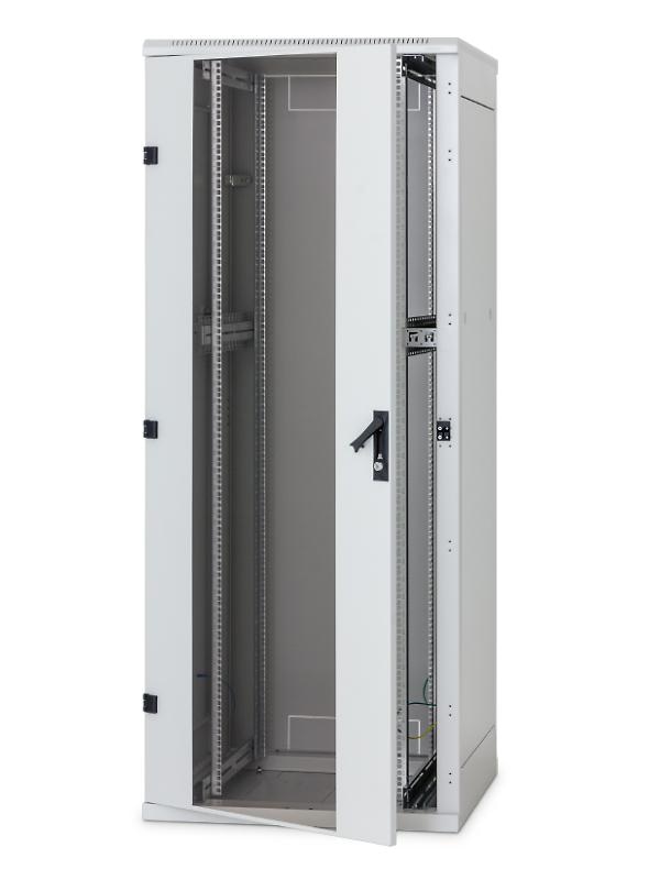 Rack de podea 19 Triton 27U 600x1000mm usa fata metal perforat panouri laterale/spate detasabile sectiuni pentru ventilatie activa,sectiuni acces cabluri sus/jos/spate IP20 gri