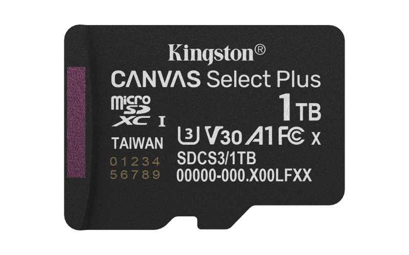 Card de Memorie MicroSDXC Kingston 1TB Canvas Select PlusFara Adaptor
