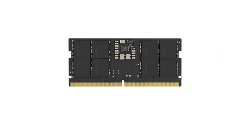 Goodram SODIMM GR5600S564L46/32G. Component for: Laptop, Internal memory: 32 GB, Memory layout (modules x size): 1 x 32 GB, Internal memory type: DDR5, Memory clock speed: 5600 MHz, Memory form factor: 262-pin SO-DIMM, CAS latency: 46