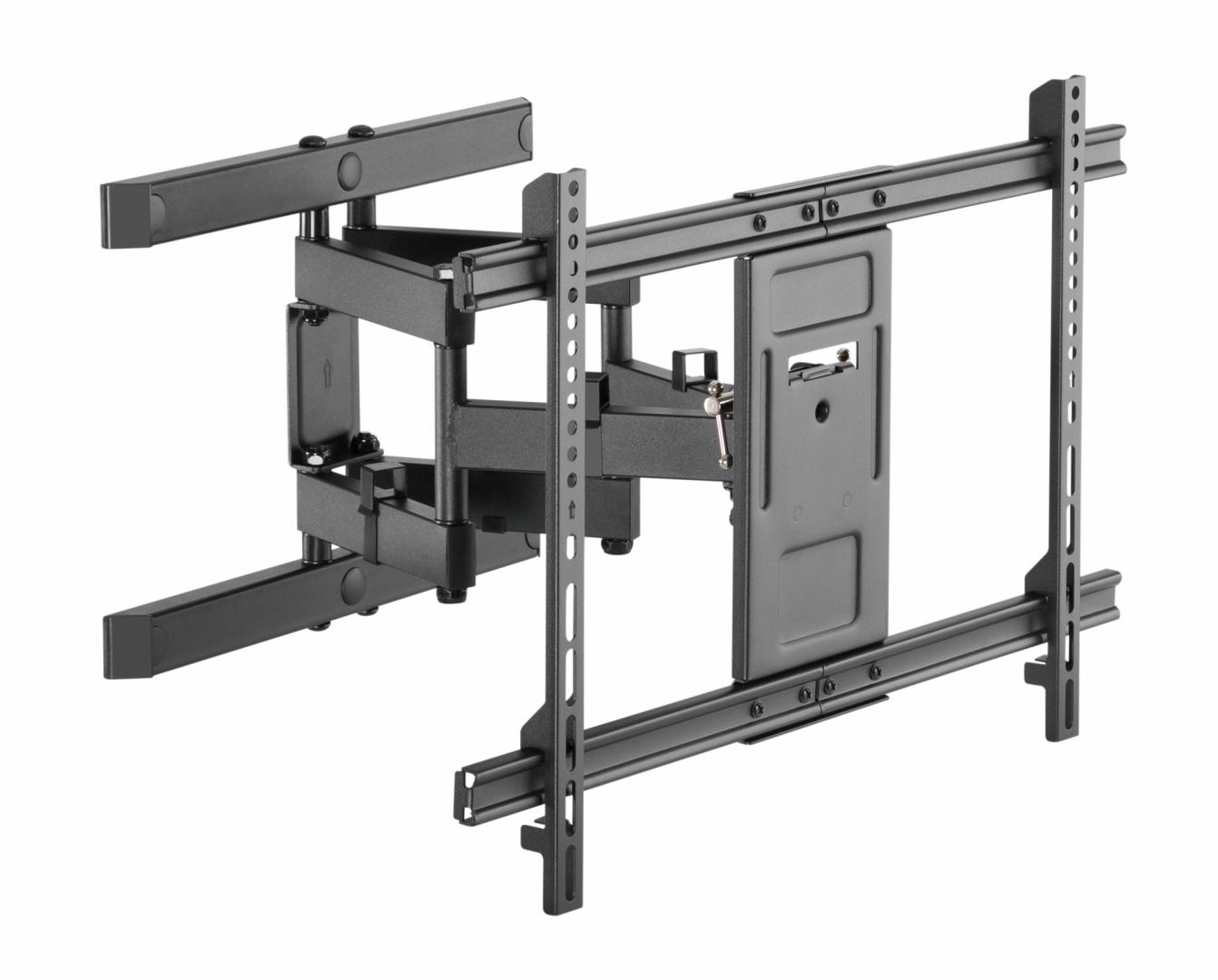 Suport TV de perete Serioux TV61-466, compatibilitate dimensiune ecran: 37"-80", compatibilitate VESA: 200x200, 300x200, 400x200, 300x300, 400x300, 400x400, 600x400, greutate maximă suportata: 65kg, distanta fata de perete: 77~428mm, inclinare: +3°~-15°, pivotare: +60°~-60°, nivel ecran: +3°~-3°
