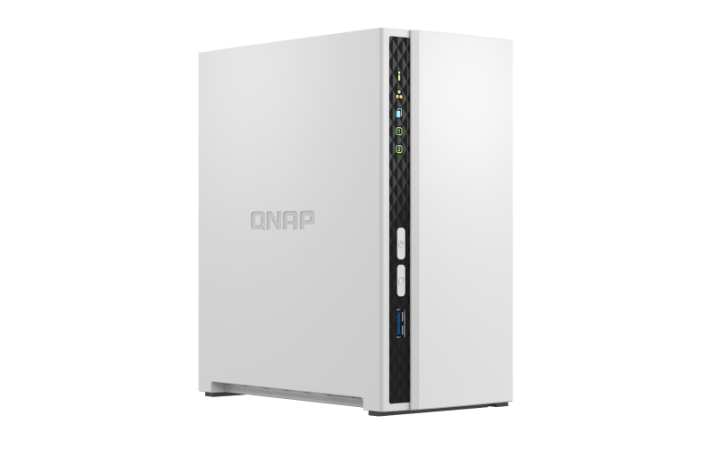 NAS QNAP 233 2-Bay, CPU ARM 2.0GHz Quad core, RAM 2GB, HDD 2.5"/3.5" SATA 6Gbps (neincluse), LAN: 1 GigaLan, USB3.2 Gen1: 1 USB2.0: 1, tower, adaptor alimentare, garantie 2 ani