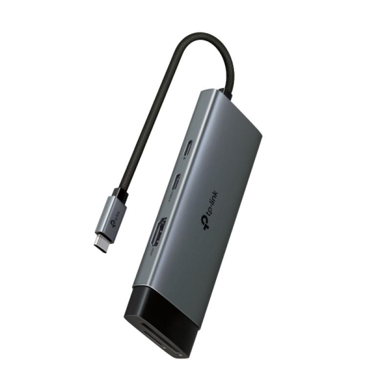 USB Type-C 7-Port Hub SPEC: 1 × USB-C Connector,1 × HDMI 4K 60Hz Port,1 × USB-C PD 100W Port,1 × SD + 1 × microSD(TF) up to 200MBps Port,2 × USB-A 3.0 Ports,1 × USB-C 3.0 Port FEATURE: Plug and Play, Self-storage for Connector, Fast Heat Dissipation, Flexible and Durable